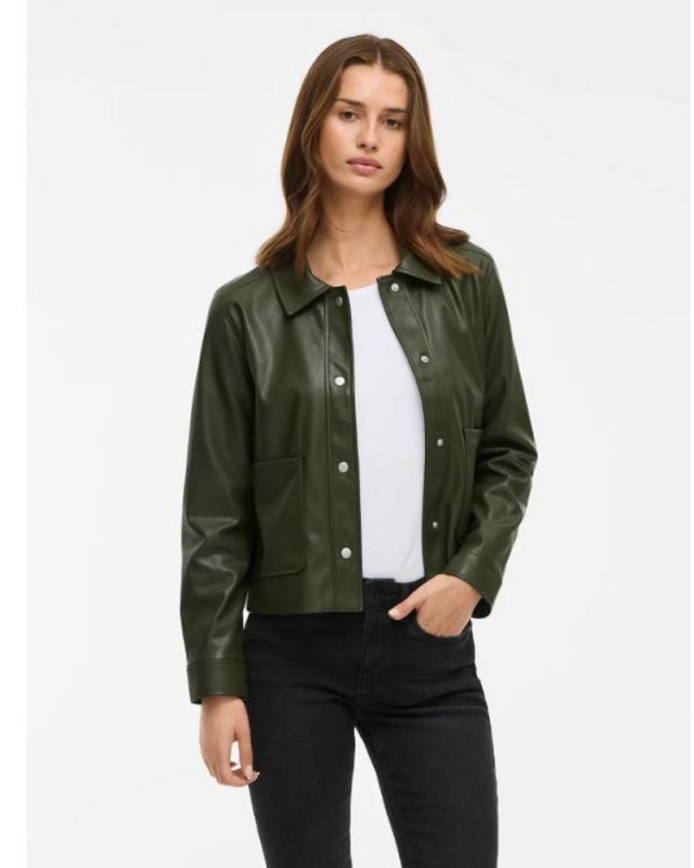 Veste courte vihellium 14107793 VILA kaki