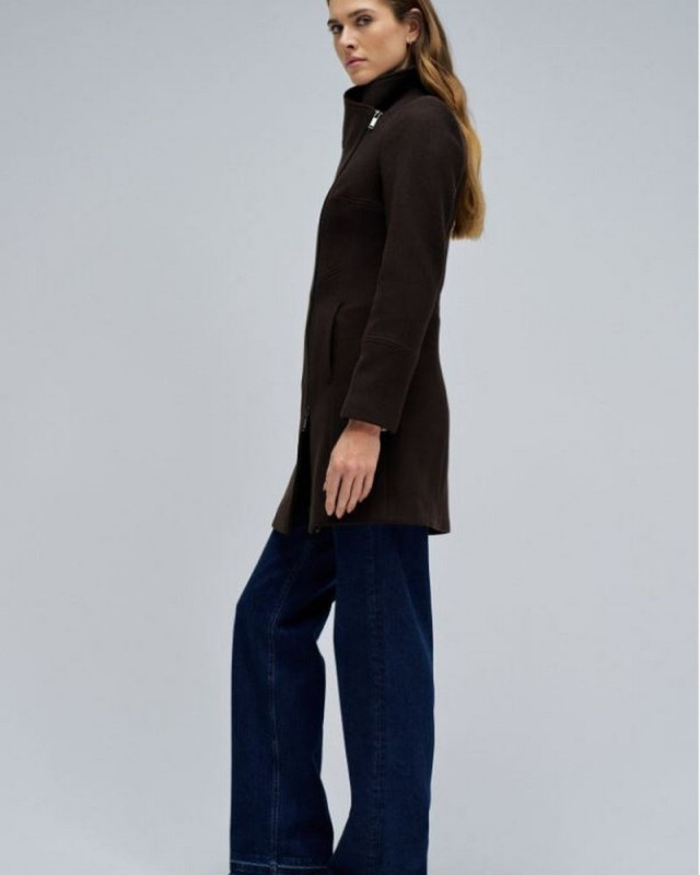 Manteau mi-long  SALSA marron