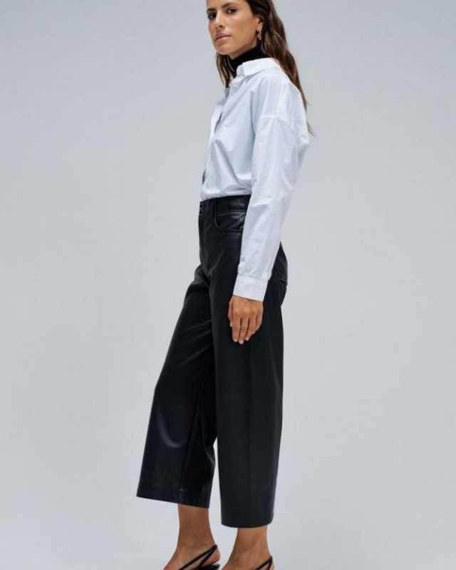 Pantalon large true cropped SALSA Noir