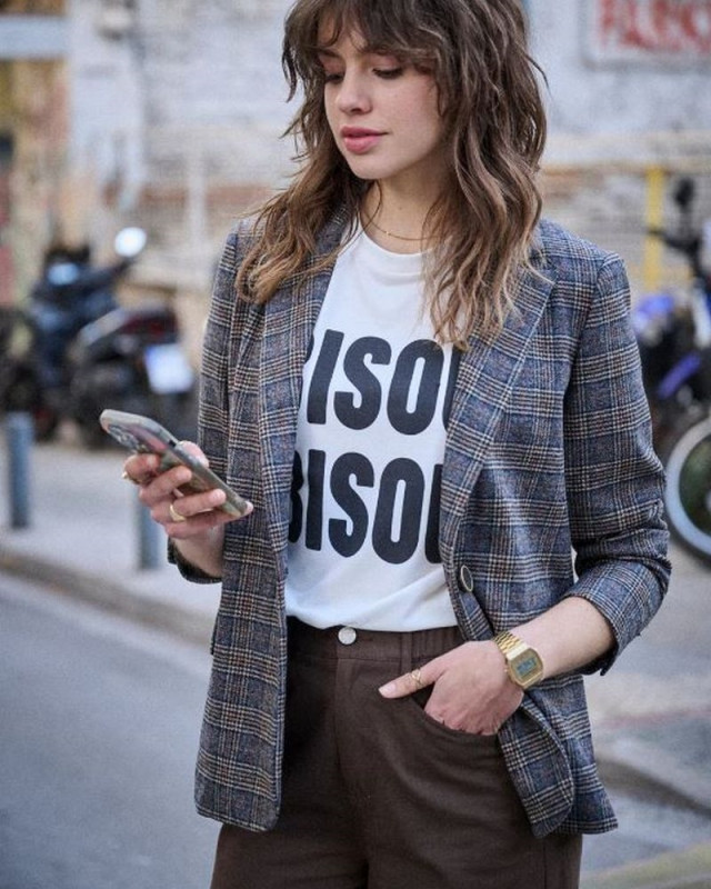 Veste blazer vlady LAURE+MAX carreaux