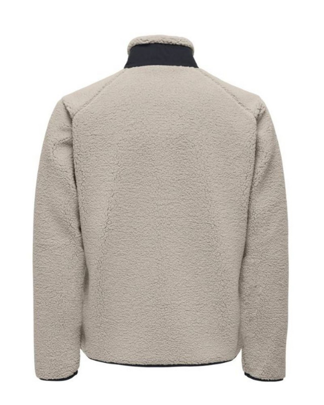 Veste polaire onsdallas ONLY &SONS silver lining d.navy + blues ashes