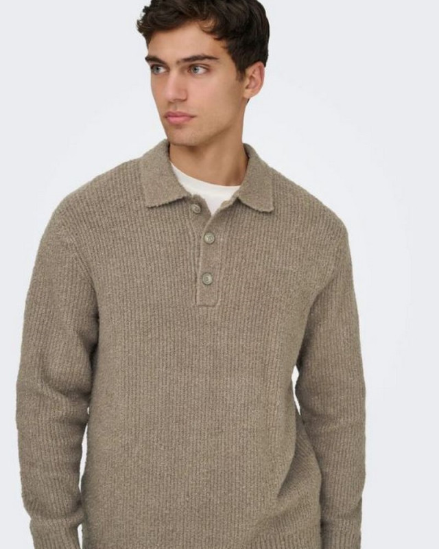 Pull col polo Onsdale Only&Sons walnut