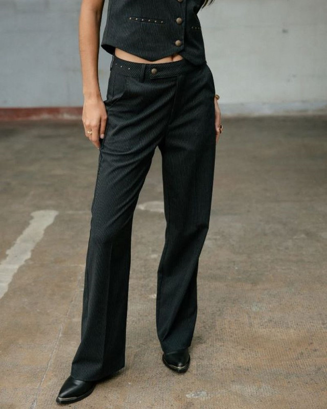 Pantalon large Sharon Oficina FREEMAN T PORTER f1346 black iris