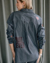 Chemise Chella patches FREEMANT T PORTER f0057 charcoal grey