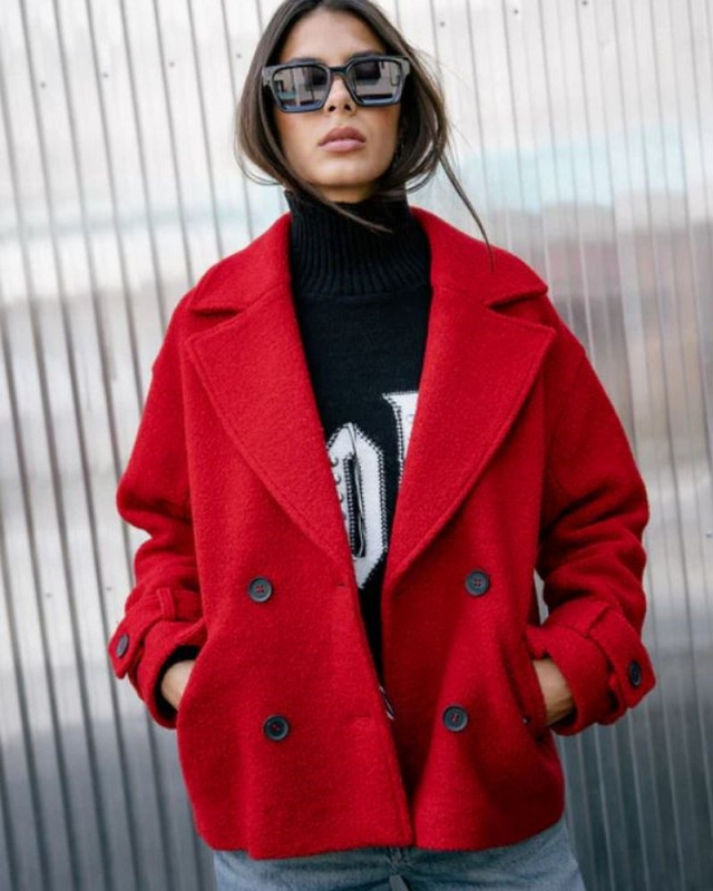 Manteau Vicky Boiled FREEMAN T PORTER f491 tango red