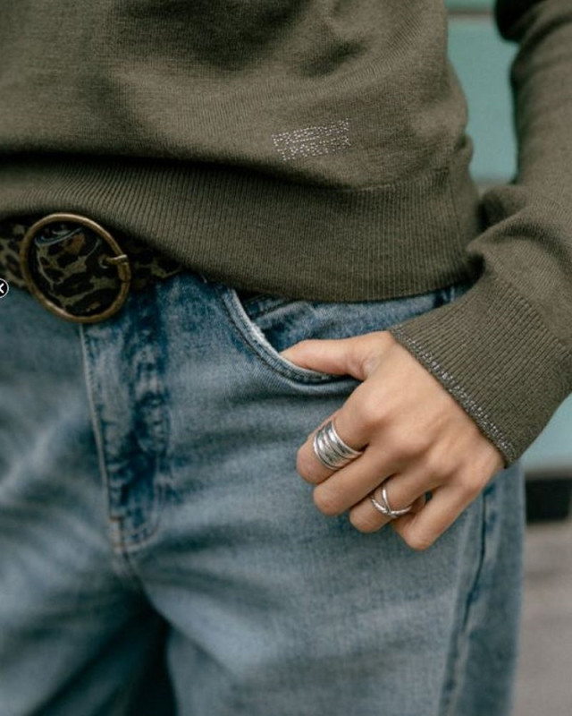 Pull col V Preem FREEMAN T PORTER f1113 grape leaf