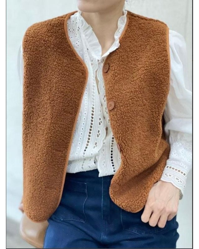 Gilet sans manche K202-384 IT HIPPIE Caramel