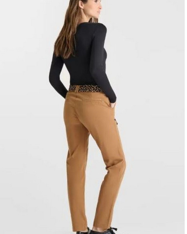 Pantalon Chino Kristin LE TEMPS DES CERISES Marron