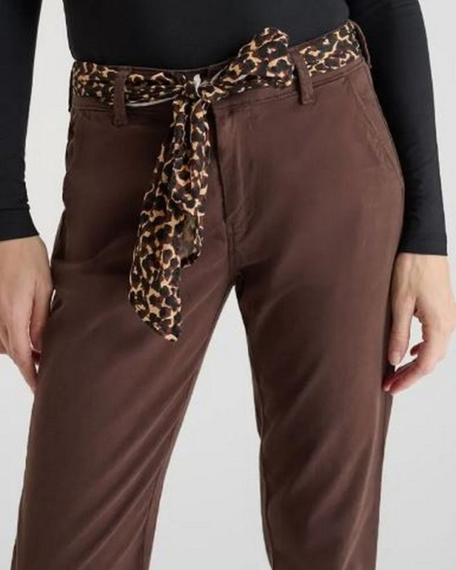Pantalon Chino Kristin LE TEMPS DES CERISES black coffee