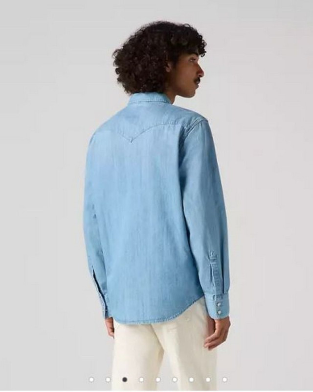 Chemise western LEVIS STRAUSS light indigo - worn in