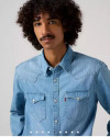 Chemise western LEVIS STRAUSS light indigo - worn in