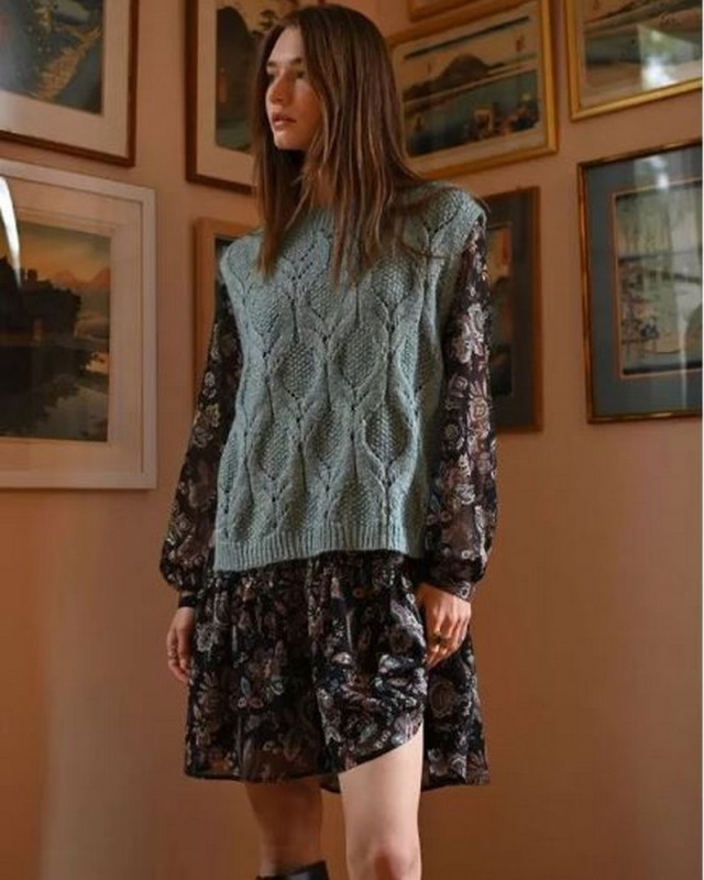 Pull sans manche LA1791DN MOLLY BRACKEN aqua bleu