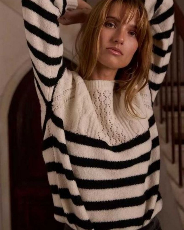 Pull LA1812DN MOLLY BRACKEN ecru/noir