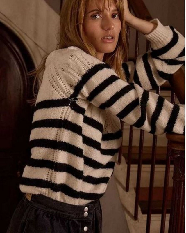 Pull LA1812DN MOLLY BRACKEN ecru/noir