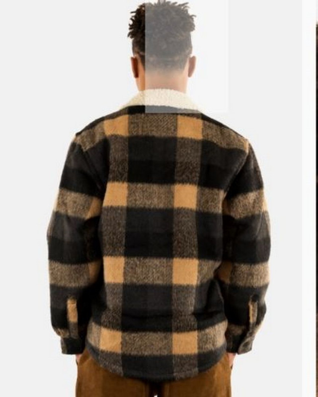 Veste courte Tjm check teddy overshirt ext TOMMY HILFIGER black / buffalo check