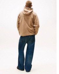 Sweat polaire DM0DM19224 Tjm reg badge teddy TOMMY HILFIGER coastal taupe