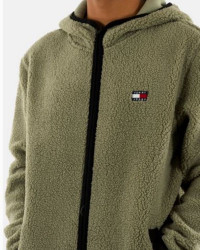 Sweat polaire DM0DM19224 Tjm reg badge teddy TOMMY HILFIGER utility sage