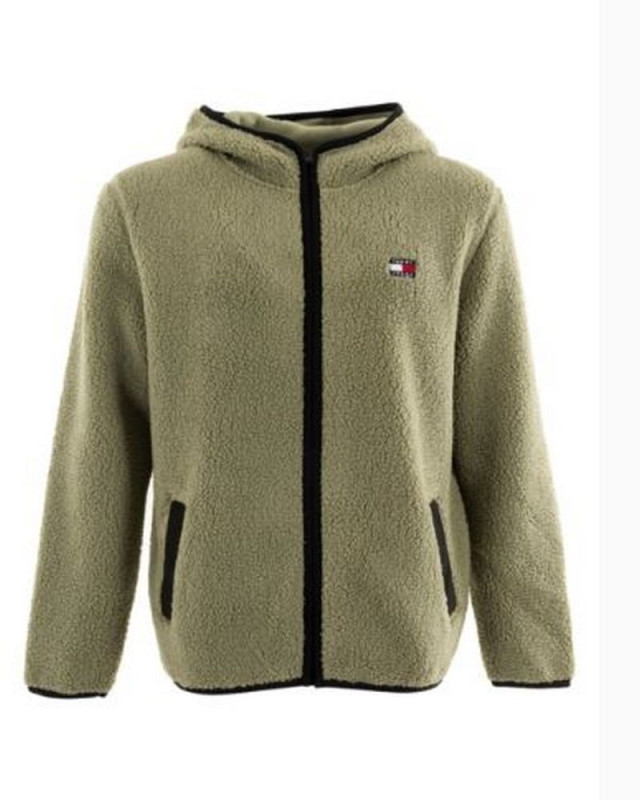 Sweat polaire DM0DM19224 Tjm reg badge teddy TOMMY HILFIGER utility sage