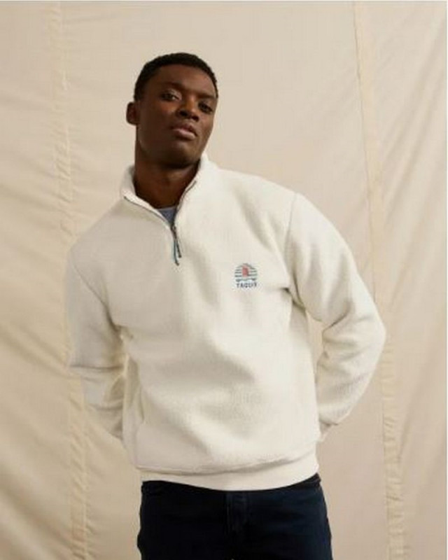 Polaire col camionneur écrue - AUBIAC FAGUO Ecru