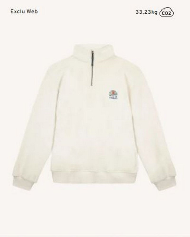 Polaire col camionneur écrue - AUBIAC FAGUO Ecru