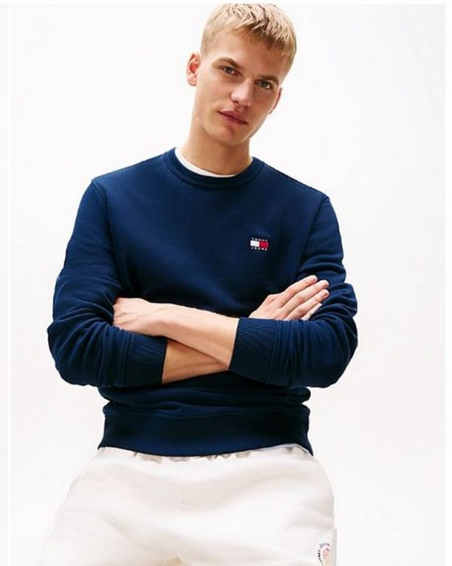 Sweat ras du cou Dm0dm20660 reg badge TOMMY HILFIGER Marine