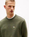 Sweat ras du cou Dm0dm20660 reg badge TOMMY HILFIGER pewter green tonal