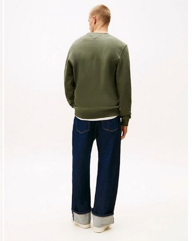 Sweat ras du cou Dm0dm20660 reg badge TOMMY HILFIGER pewter green tonal