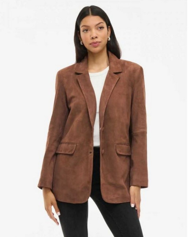 Veste blazer 14107717 visuede VILA downtown brown