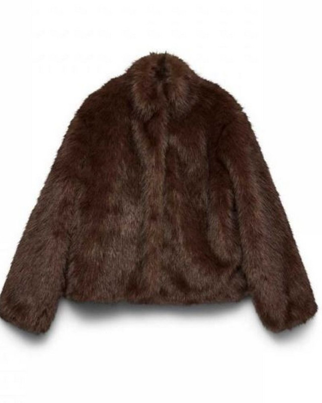 veste fausse fourrure 10315328 vmmonroe VERO MODA chocolate torte