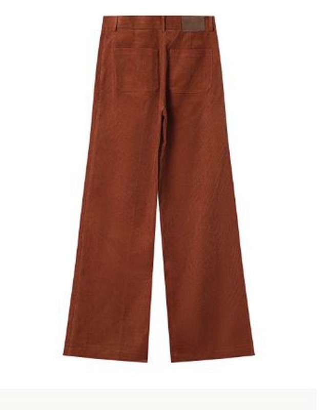 Pantalon velour samba GRACE ET MILA brique