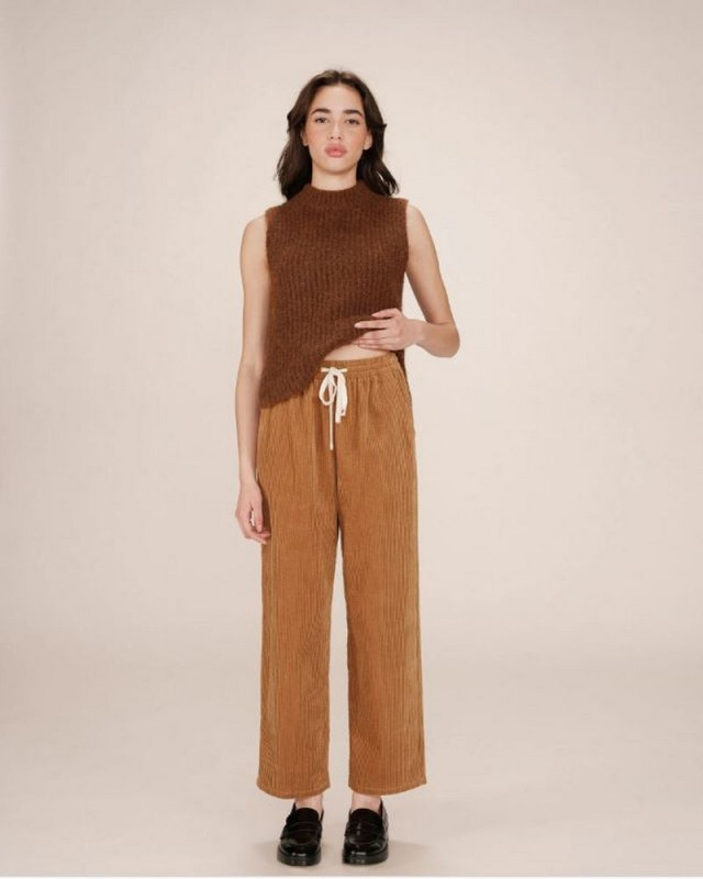 Pantalon velour liberty GRACE ET MILA Ocre
