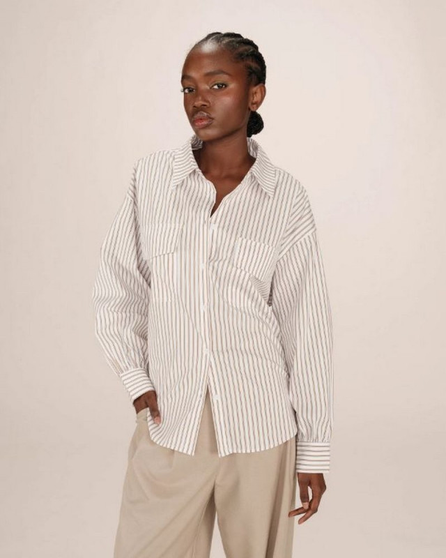 Chemise oversize Sorbet GRACE ET MILA taupe