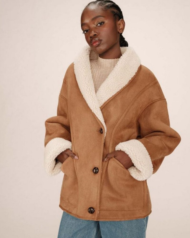 Manteau swan GRACE ET MILA Camel