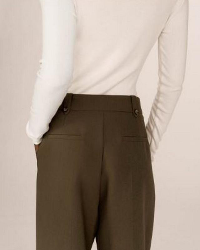 Pantalon large septime GRACE ET MILA vert foret