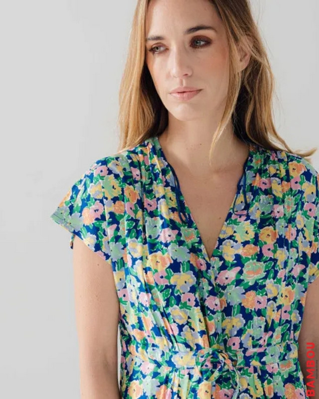 Robe longue Charlene C'EST BEAU LA VIE Marine