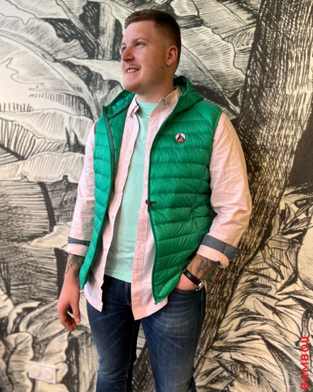 Doudoune sans manches à capuche PAT JOTT Vert