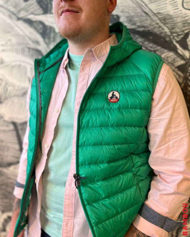 Doudoune sans manches à capuche PAT JOTT Vert
