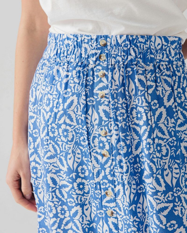 Jupe longue Lilou C'EST BEAU LA VIE azur