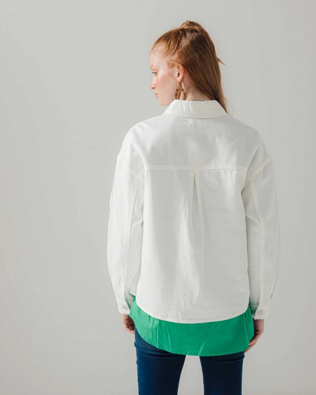 Veste en jean sarah c'est beau la vie Ecru