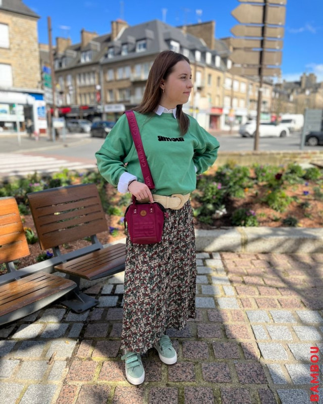 Jupe longue Inais GRACE & MILA Vert