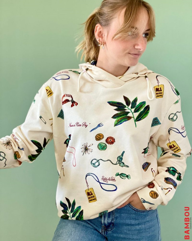 Sweat à capuche SCOTCH & SODA Ecru