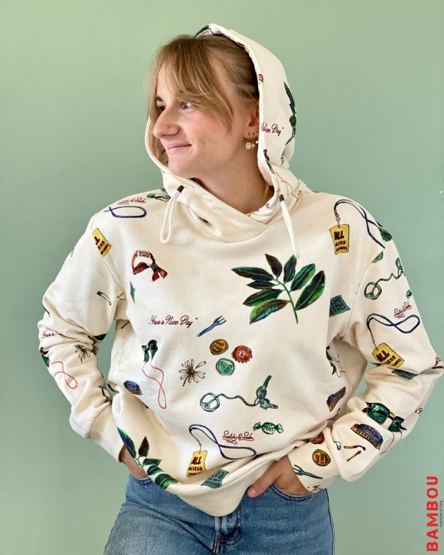 Sweat à capuche SCOTCH & SODA Ecru