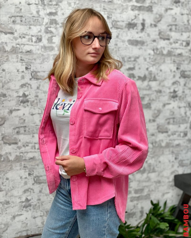 Chemise en velours Vmsascha VERO MODA Rose