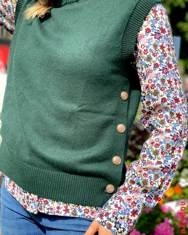 Pull sans manche Denver C'EST BEAU LA VIE vertcypres