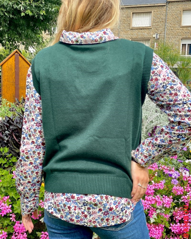 Pull sans manche Denver C'EST BEAU LA VIE vertcypres