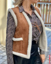 Veste sans manche Lio GRACE&MILA Camel