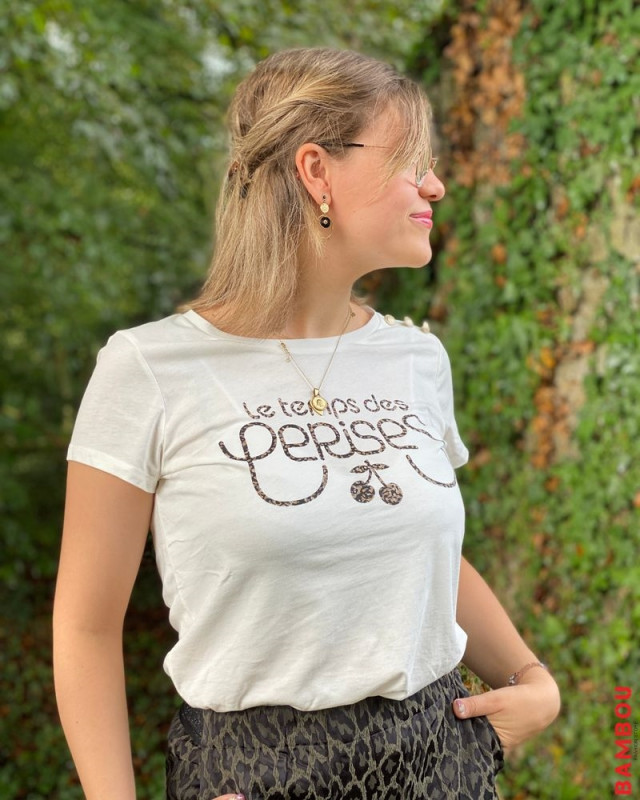 Tee shirt Carole LE TEMPS DES CERISES Blanc