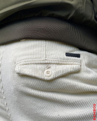 Chino velours Jpstace JACK & JONES Ecru