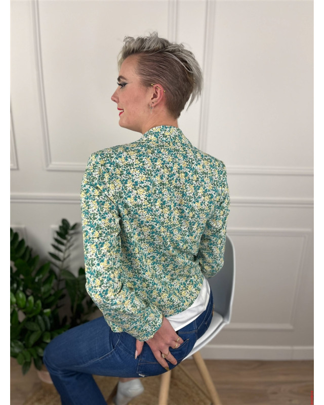 Veste blazer Tasha LE TEMPS DES CERISES Liberty bleu