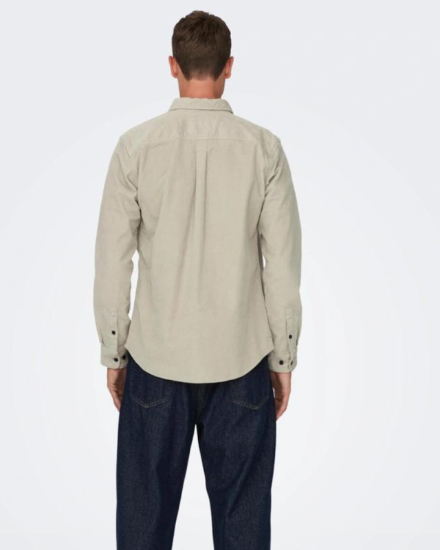 Sur chemise velours Onsnewterry ONLY & SONS Beige
